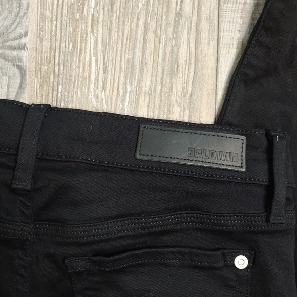 Baldwin The L CIGARETTE Jean Womens Sz 29 Black Sk - Picture 9 of 9